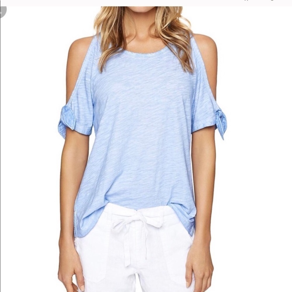 Jersey Knit Sanctuary Cold Shoulder Blouse Light